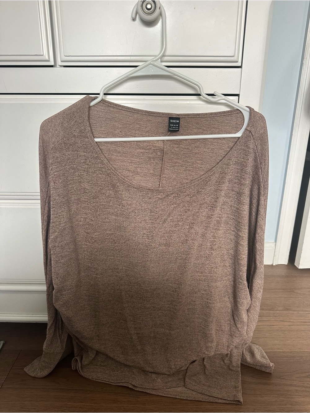 Soft Scoop Neck Lightweight Knit Top - Mauve Taupe